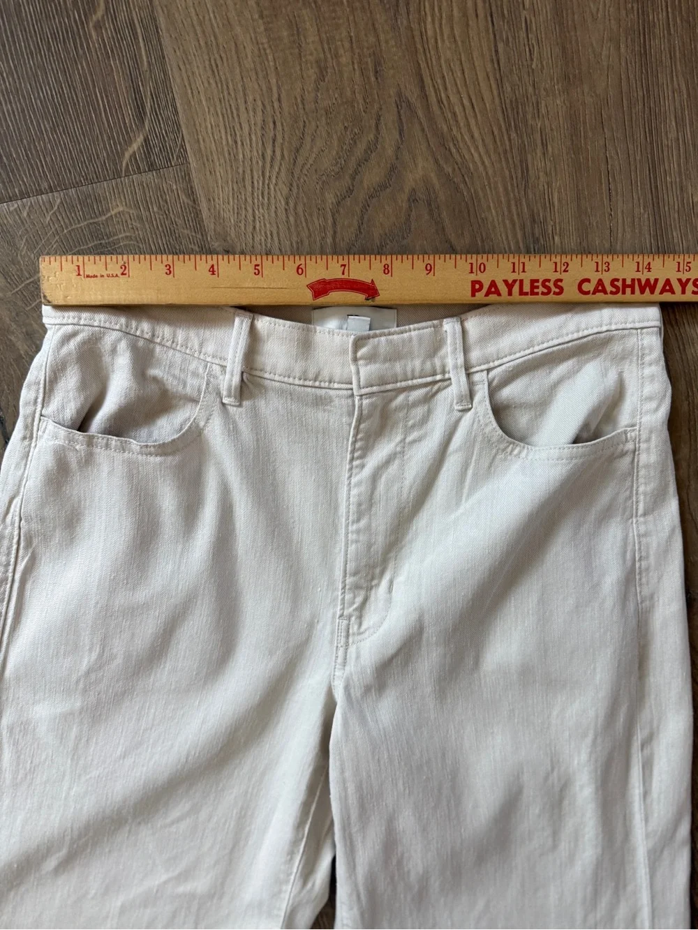 Banana Republic Wide-Leg Chinos in light khaki wash